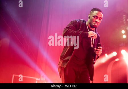 Manchester, Regno Unito. Il 4 aprile 2016. Krept e Konan eseguire al Ritz, Manchester il loro tour del Regno Unito 04/04/2016 Credit: Gary Mather/Alamy Live News Foto Stock