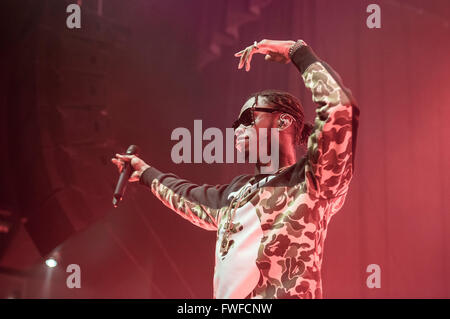 Manchester, Regno Unito. Il 4 aprile 2016. Krept e Konan eseguire al Ritz, Manchester il loro tour del Regno Unito 04/04/2016 Credit: Gary Mather/Alamy Live News Foto Stock