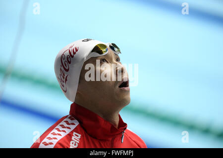 Kosuke Kitajima , 5 aprile 2016 - Nuoto : Giappone campionato di nuoto (Giappone nuotare 2016) Uomini 100m Rana finale a Tatsumi International centro nuoto a Tokyo in Giappone. (Foto di AFLO SPORT) Foto Stock