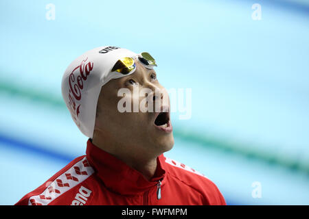 Kosuke Kitajima , 5 aprile 2016 - Nuoto : Giappone campionato di nuoto (Giappone nuotare 2016) Uomini 100m Rana finale a Tatsumi International centro nuoto a Tokyo in Giappone. (Foto di AFLO SPORT) Foto Stock