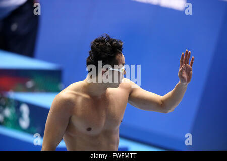 Kosuke Kitajima , 5 aprile 2016 - Nuoto : Giappone campionato di nuoto (Giappone nuotare 2016) Uomini 100m Rana finale a Tatsumi International centro nuoto a Tokyo in Giappone. (Foto di AFLO SPORT) Foto Stock