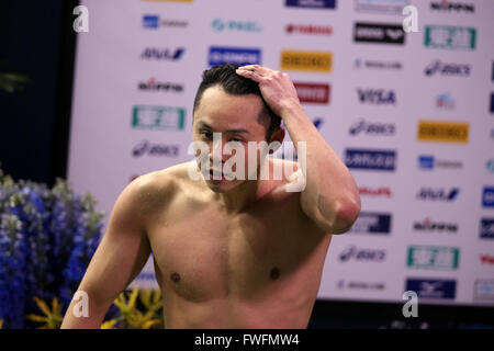 Kosuke Kitajima , 5 aprile 2016 - Nuoto : Giappone campionato di nuoto (Giappone nuotare 2016) Uomini 100m Rana finale a Tatsumi International centro nuoto a Tokyo in Giappone. (Foto di AFLO SPORT) Foto Stock