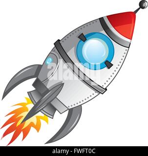 Lancio di razzi Illustrazione Vettoriale
