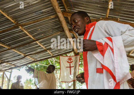 La guarigione spirituale e massa, Repubblica Democratica del Congo Foto Stock