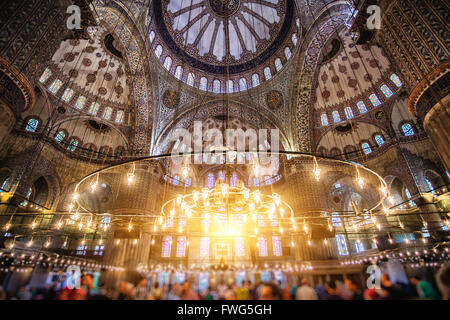 La Moschea Blu Sultan Ahmet Cami Foto Stock