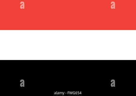Bandiera dello Yemen Illustrazione Vettoriale