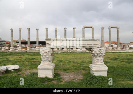 Agorà di Smirne nella città di Izmir, Turchia Foto Stock