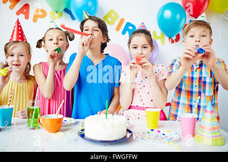 Divertimento di compleanno Foto Stock