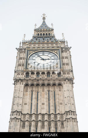 Big Ben (Elizabeth Torre), la Casa del Parlamento, Westminster, London, England, Regno Unito, Europa Foto Stock