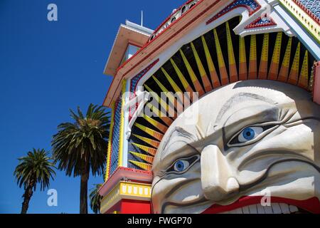 St Kilda, Luna Park ingresso, Melbourne, Victoria, Australia, Oceania Foto Stock