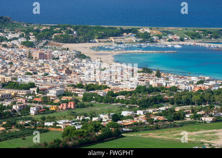 Veduta di San Vito Lo Capo, Sicilia, Italia, Mediterraneo, Europa Foto Stock