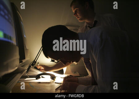 Glasgow Nautical College gli studenti navigazione Pic Pietro Devlin Foto Stock