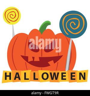 Illustrazione grafica vettoriale Halloween per un utilizzo creativo in graphic design Illustrazione Vettoriale