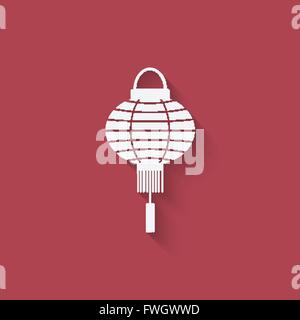 Lanterna cinese elemento di design - illustrazione vettoriale EPS. 10 Illustrazione Vettoriale