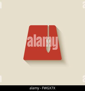 Red fez elemento di design - illustrazione vettoriale EPS. 10 Illustrazione Vettoriale