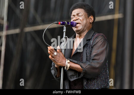 Manchester, Tennessee, Stati Uniti d'America. 12 Giugno, 2016. Il cantante CHARLES BRADLEY suona dal vivo al grande parco dello stadio durante Bonnaroo Music e Arts Festival di Manchester, Tennessee Credito: Daniel DeSlover/ZUMA filo/Alamy Live News Foto Stock