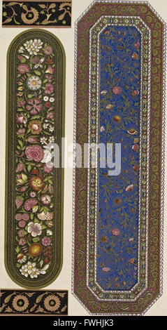 *La grammatica dell'ornamento* (1868) di Owen Jones esplora i principi del design e dell'ornamento, presentando uno studio completo dei modelli decorativi di varie culture e periodi storici, concentrandosi sui loro significati estetici e simbolici. Foto Stock