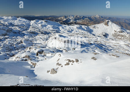 Dintorni del resort sciistico Pierre San Martin Foto Stock