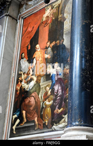 I miracoli di San Ignazio di Loyola, Rubens opera d'arte, nella chiesa del Gesù chiesa, Genova, Liguria, Italia, Europa Foto Stock