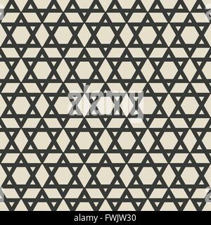 6-stella monocromatico seamless pattern. illustrazione vettoriale EPS - 8 Illustrazione Vettoriale