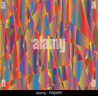 Un accattivante e colorato mosaico di vetro colorato Illustrazione Vettoriale