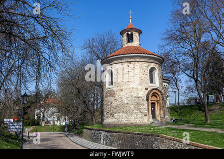 Romanico San Martino Rotunda, Vysehrad, Praga 11 ° secolo Foto Stock