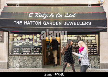 Hatton Garden jewellery Distretto in London, England, Regno Unito , in Gran Bretagna, Europa Foto Stock