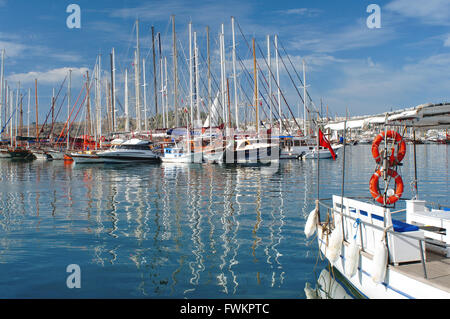 La Turchia, il mare Egeo, Bodrum, Porto, Barche Foto Stock