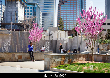 Romare Bearden Park, Charlotte, North Carolina, Stati Uniti d'America. Foto Stock