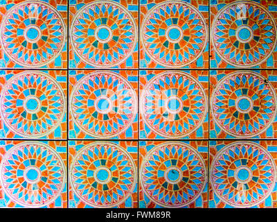 Fiori Vintage piano per uso interno e costruire-in Foto Stock