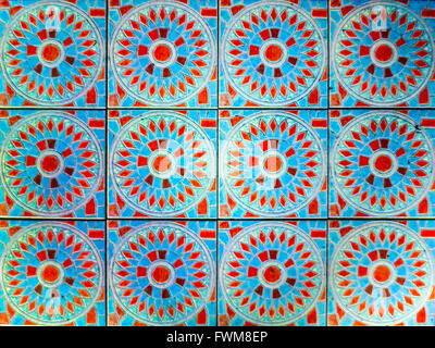 Fiori Vintage piano per uso interno e costruire-in Foto Stock