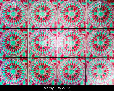 Fiori Vintage piano per uso interno e costruire-in Foto Stock
