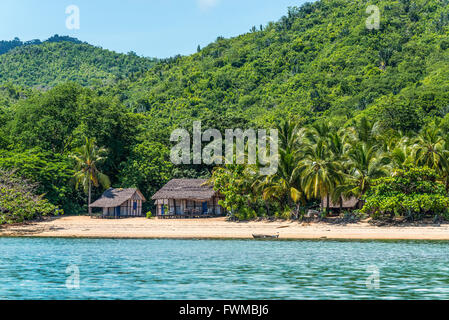 Lokobe rigorosa riserva vista spiaggia a Nosy Be, Madagascar Foto Stock