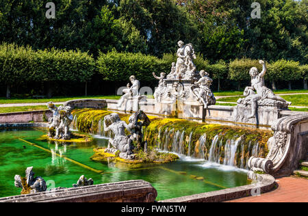 La fontana di Cerere presso il Palazzo Reale di Caserta Foto Stock