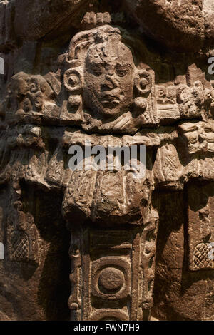 Maya scultura in pietra presso il British Museum di Londra Foto Stock