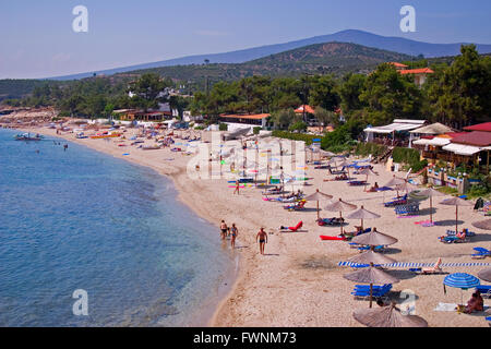 Pefkari Beach isola greca di Thassos a nord del Mar Egeo Grecia UE Unione europea EUROPA Foto Stock