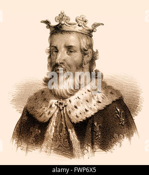 Chlothar I, Chlotachar o Clotaire, c. 495- 561, chiamato il vecchio re dei Franchi della dinastia dei Merovingi Foto Stock