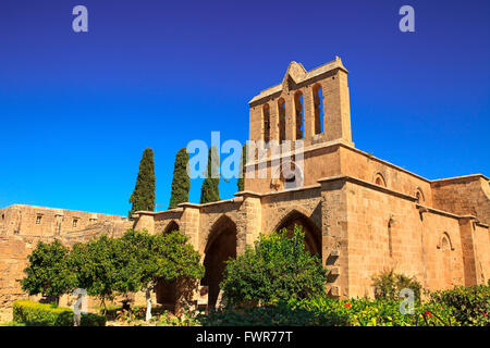 Storica Abbazia Bellapais a Cipro. Foto Stock