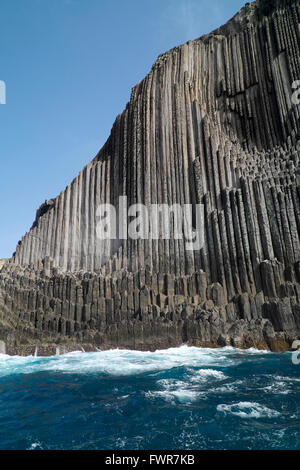 Colonne di basalto Los Órganos, La Gomera, isole Canarie, Spagna Foto Stock