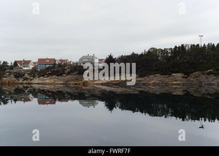 Vista del porto di tananger a Stavanger in Norvegia Foto Stock