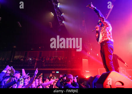 Krept & Konan eseguire a Manchester O2 Ritz, come parte del loro tour europeo. Foto Stock