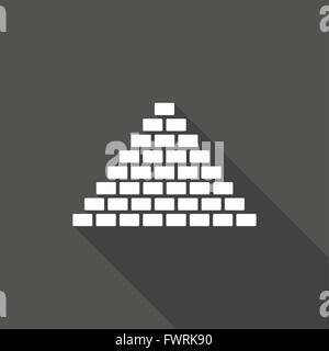 Antica architettura egiziana ombre lunghe Illustrazione Vettoriale