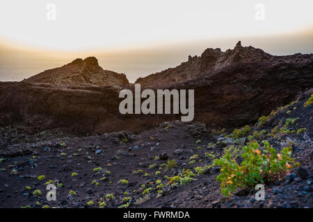 Paesaggio vulcanico intorno al Volcan Teneguía. Fuencaliente de la Palma, La Palma, Tenerife, Isole Canarie, Spagna Foto Stock