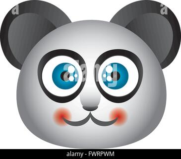 Una illustrazione di un simpatico panda per scopo diverso Illustrazione Vettoriale