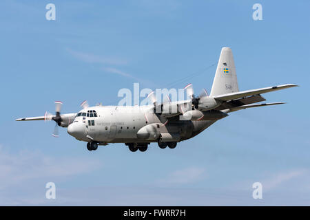 Swedish Air Force (Flygvapnet) Lockheed C-130H Hercules velivoli da trasporto Foto Stock