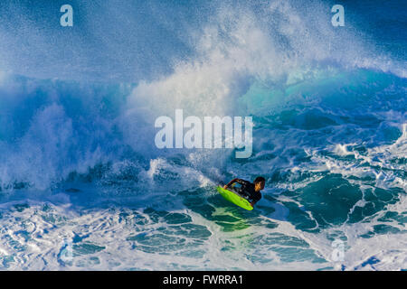Body Surf a Maui Foto Stock