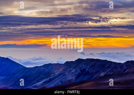 Il cratere Heleakala a Maui Foto Stock