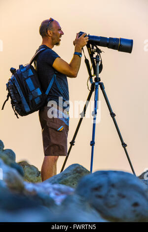 Fotografo a Maui Foto Stock