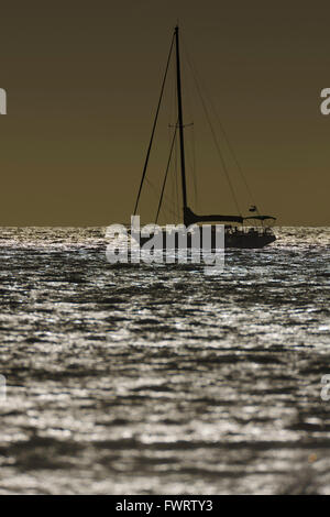 Barca a vela off Maui Foto Stock