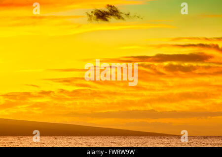 Sunset over Lanai Foto Stock